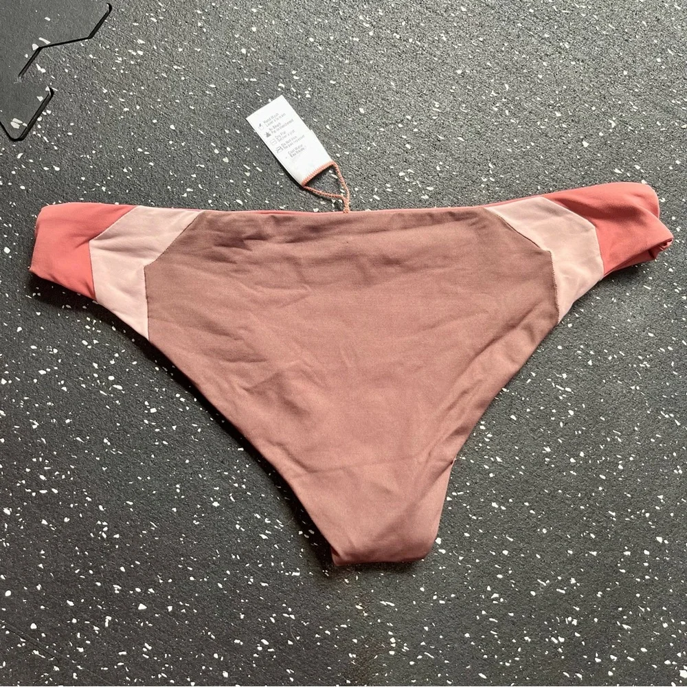 L*Space Barracuda Reversible Bikini Bottom Terracotta Orange Brown Cheeky Small